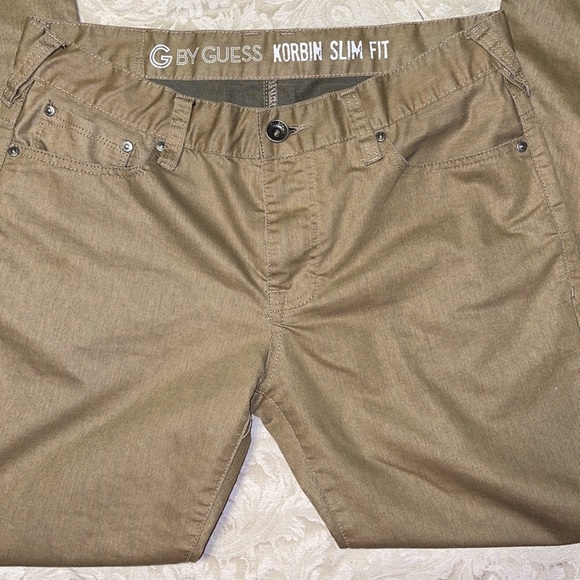 G by Guess Jeans Mens G By Guess Korbin Slim Khaki Jeans 33x32